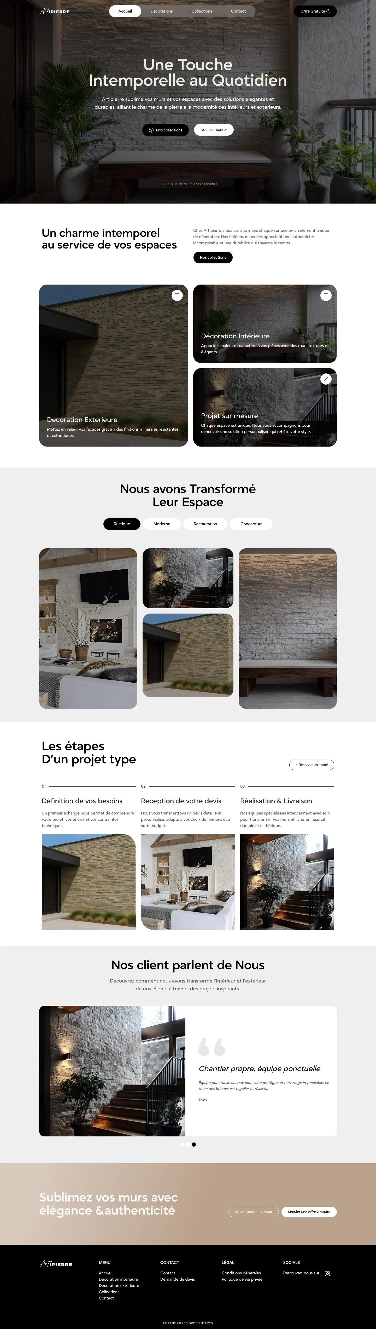 Artipierre, la page entière