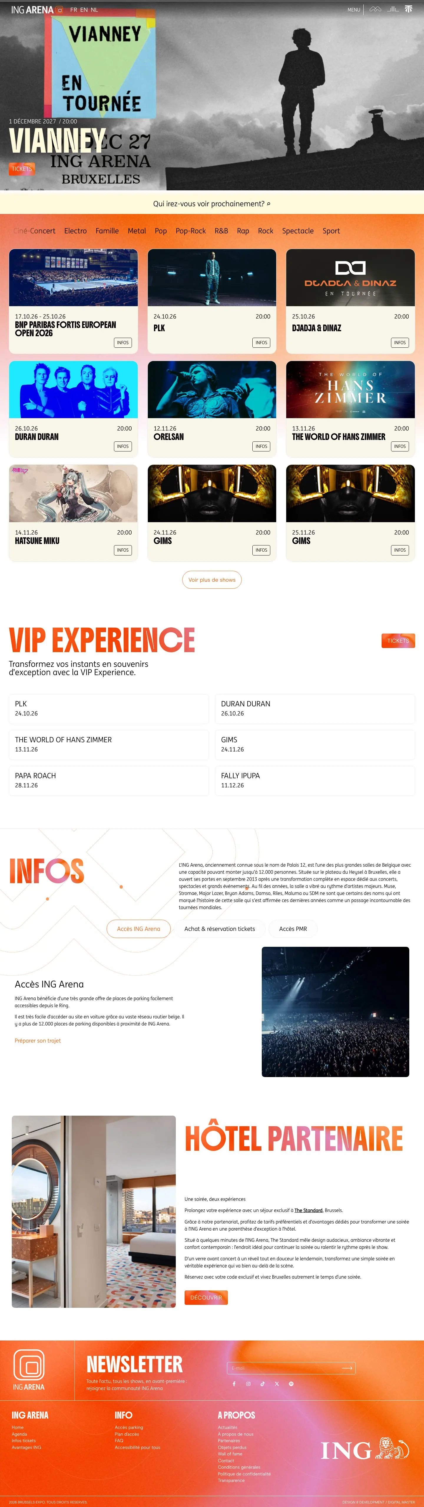 ING Arena, la page entière