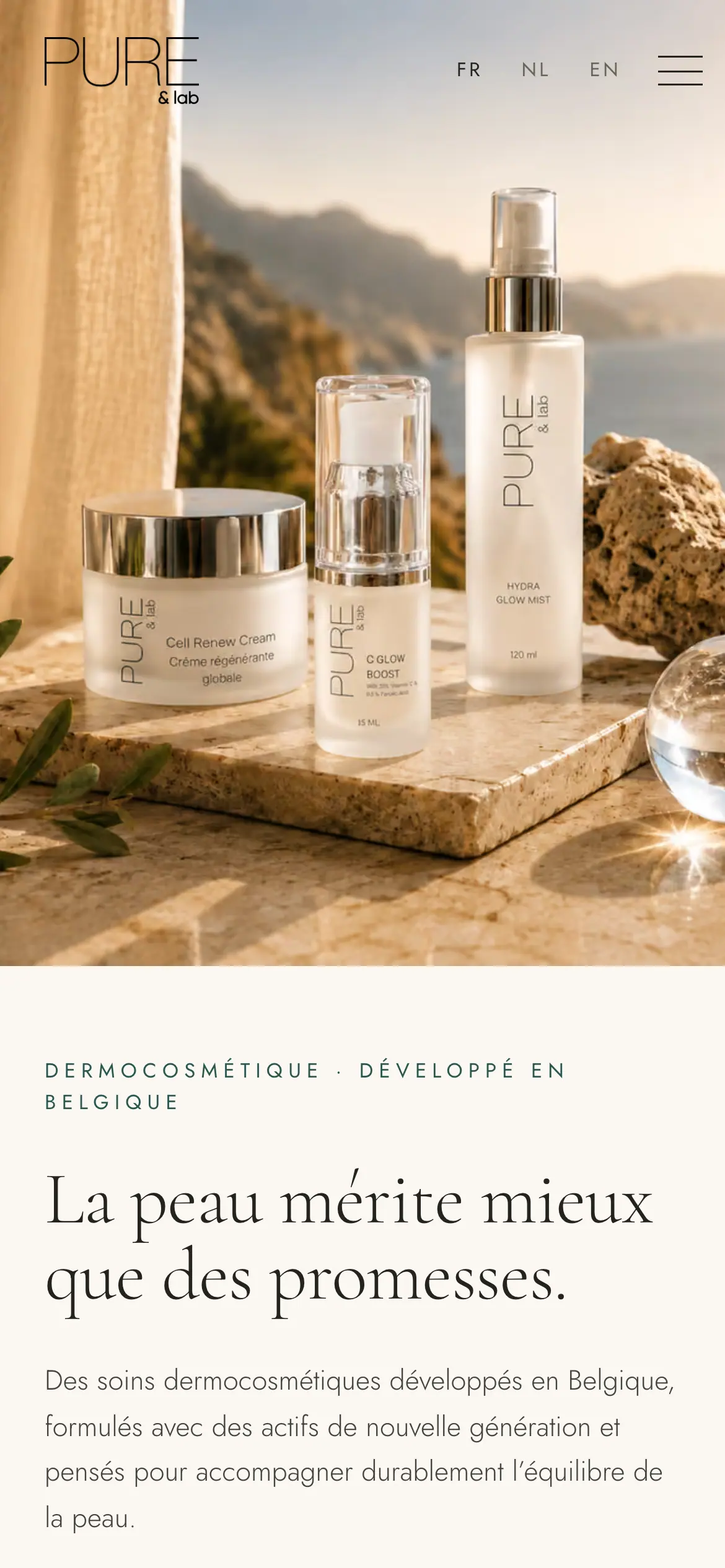 Pure & Lab, mobile